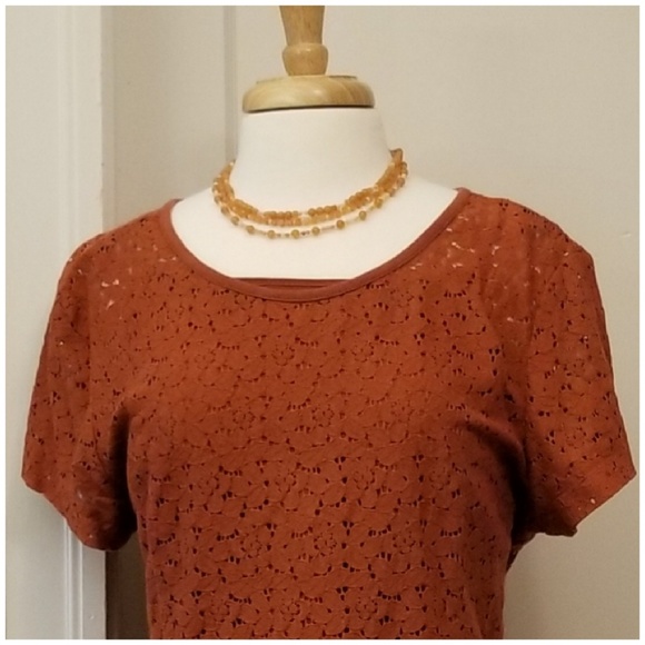 Lands' End lacy blouse - Picture 2 of 6